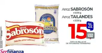 Olímpica Sabroson Arroz x 5000g / Tailandes Arroz x 3000g oferta