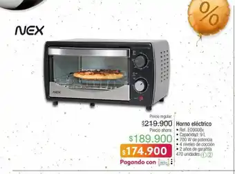 Jumbo Horno eléctrico nex oferta