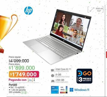 Jumbo Computador portátil hp oferta