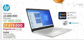 Jumbo Computador portátil hp oferta