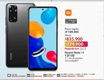 Metro Celular redmi note 11 128 gb oferta