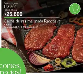 Jumbo Carne de res marinada ranchera x 600g oferta
