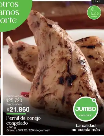 Jumbo Pernil de conejo x 500g oferta
