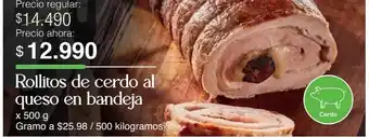 Jumbo Rollitos de cerdo al queso en bandeja x 500g oferta