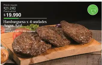 Jumbo Hamburguesa x 4un angus azul x 500g oferta
