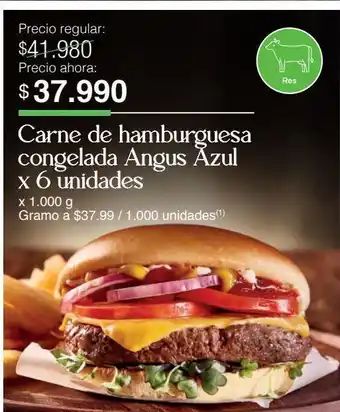 Jumbo Carne de hamburguesa congelada angus azul x 6un oferta