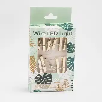 Panamericana Instalación de 20 luces led con clips dorados oferta