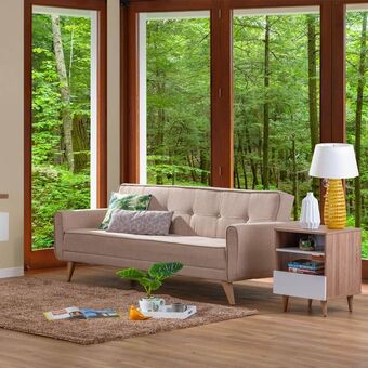 Muebles Jamar Sofa cama debby lino haus beige, natural oferta