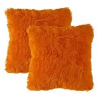 Falabella Kit fundas x2 para cojines péludo naranja 40 x 40 oferta