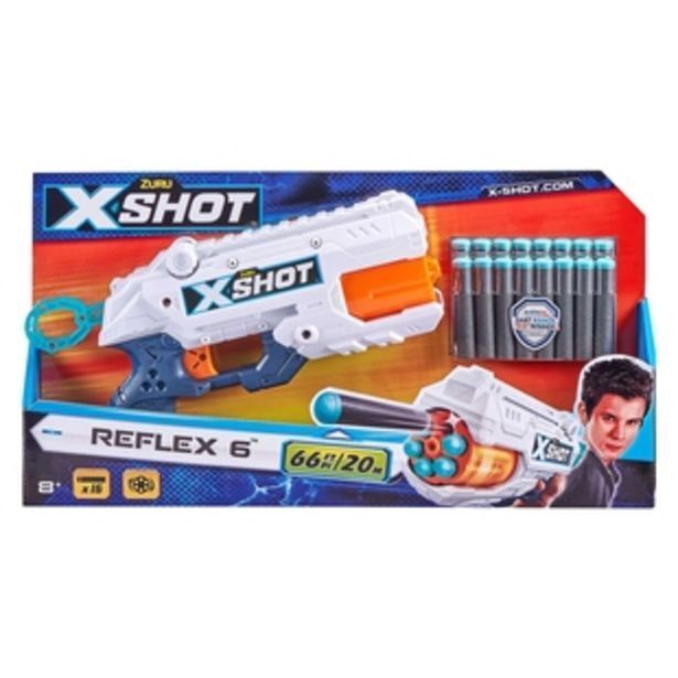 Alkosto Pistola lanzador de dardos de espuma x-shot excel double reflex 6 zuru oferta