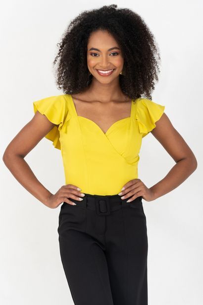 Unipunto Blusa manga corta escote cruzado oferta
