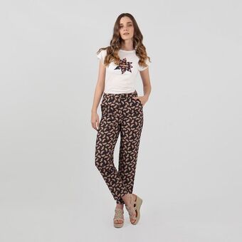 Fuera de Serie Pantalon tiro alto bota recta oferta