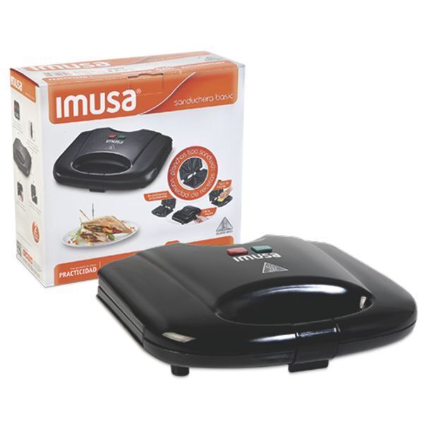 Makro Sanduchera basic imusa negra oferta