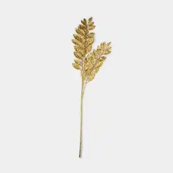 Panamericana Rama navideña dorada de 68 cm con hojas escarchadas oferta