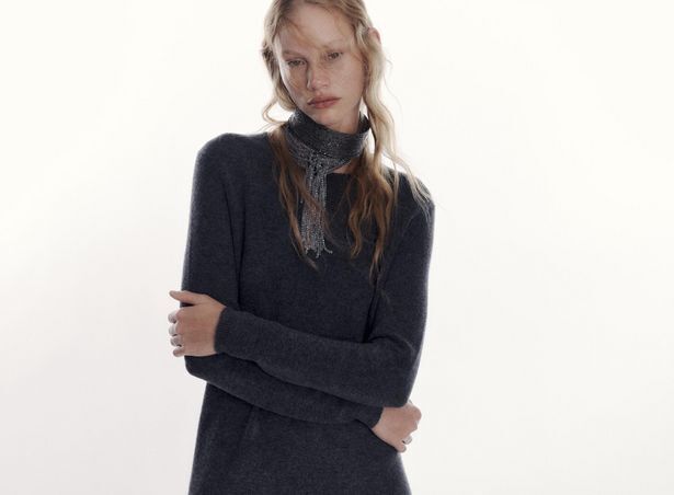 Zara Vestido largo punto oferta