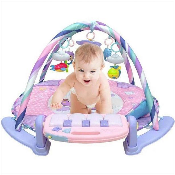 Éxito Gimnasio bebe giratorio tapete musical y luces redondo + obsequio rosado oferta