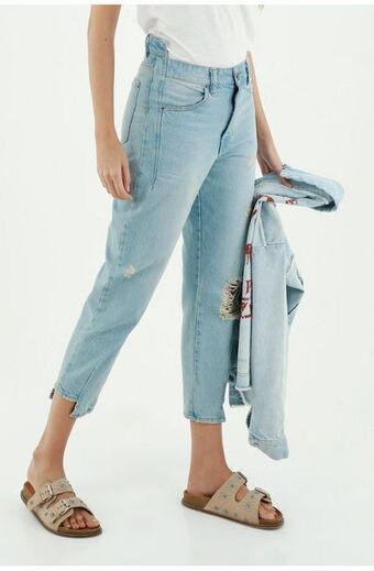 Tennis Jean azul claro para mujer oferta