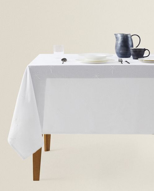 Zara Home Mantel bordado palmeras oferta