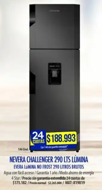 Rayco Nevera Challenger 290 L Lúmina oferta
