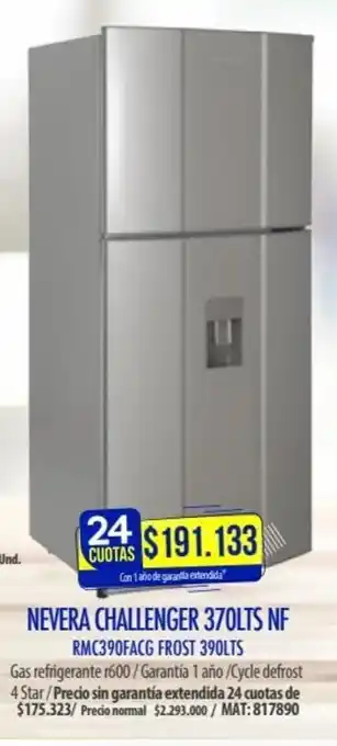 Rayco Nevera Challenger 370L NF oferta