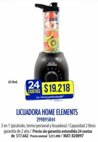 Rayco Licuadora Home Elements oferta