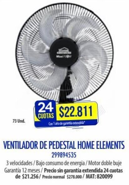 Rayco Ventilador de Pedestal Home Elements oferta