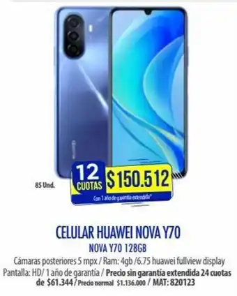 Rayco Celular Huawei Nova Y70 oferta