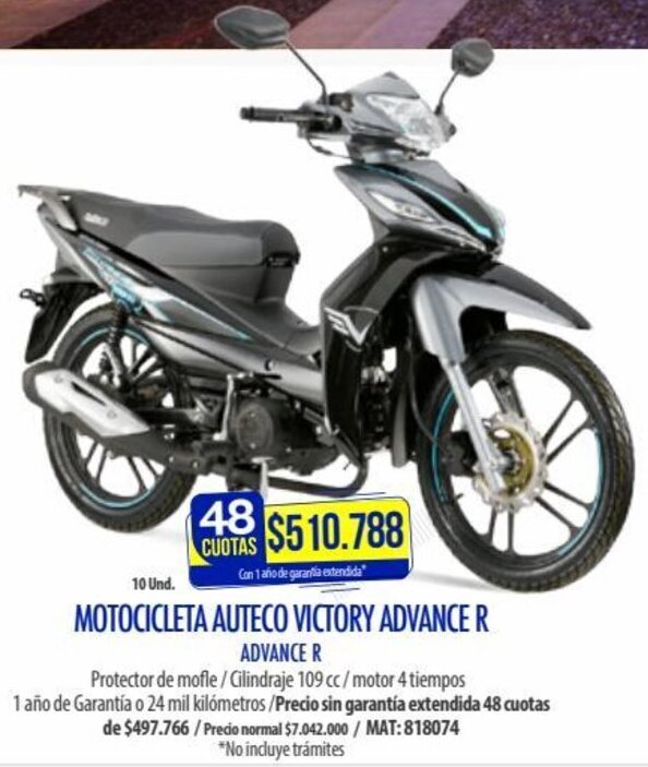 Rayco Motocicleta Auteco Victory Advance R oferta