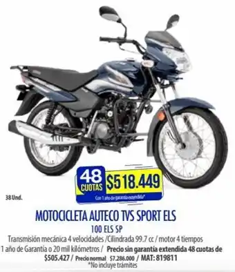 Rayco Motocicleta Auteco TVS Sport ELS oferta