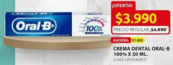 Ara Crema Dental Oral-B 100% 50ml oferta