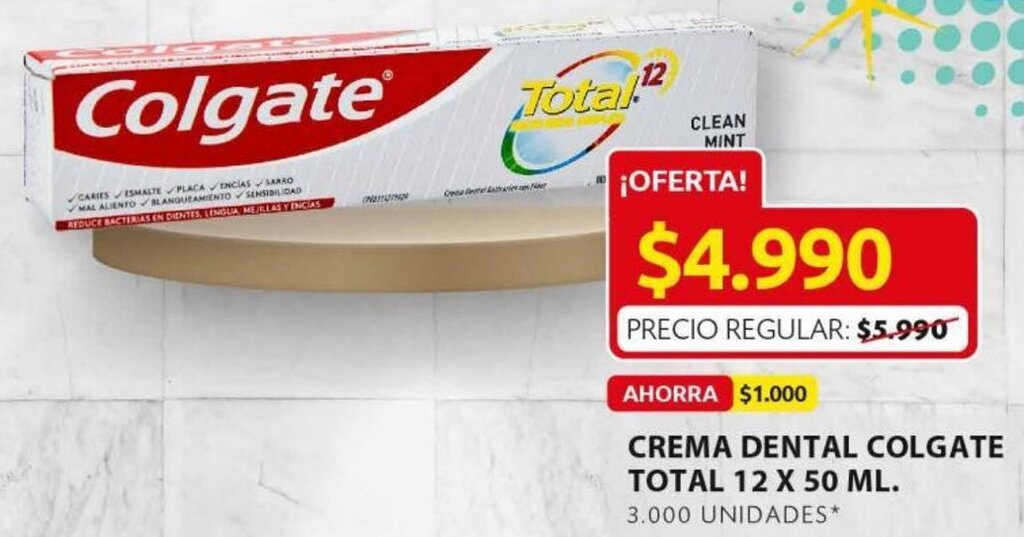 Ara Crema Dental Colgate Total 12 x 50ml oferta
