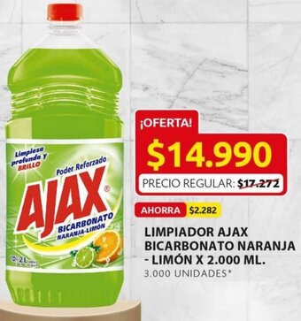 Ara Limpiador Ajax Bicarbonato Narannja Limón 2.000ml oferta