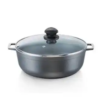 Caldero antiadherente 22 cm con tapa de vidrio ...