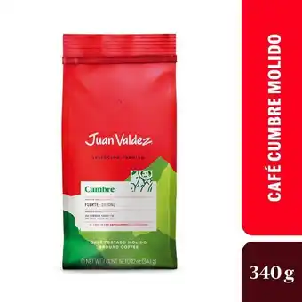 Carulla Cafe cumbre premium juan valdez 340 gr oferta