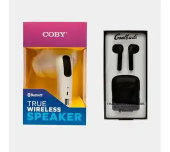 Panamericana Combo de parlante coby de 3 w rms + audífonos inalámbricos in ear oferta
