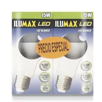 Makro Bombillo led ilumax 15w luz blanca e27 15000h 2u oferta
