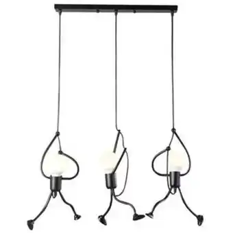 Linio Lámpara colgante de techo humanoide industrial 3 luces e27 para salon oferta