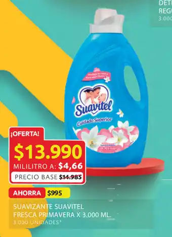 Ara Suavizante suavitel fresca primavera x 3 000 ml oferta