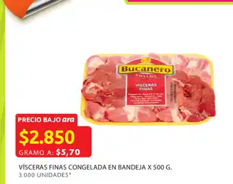 Ara Visceras finas congelada en bandeja x 500 g. oferta