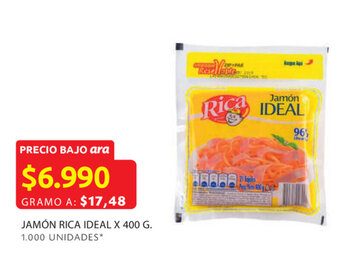 Ara Jamón rica ideal x 400 g. oferta