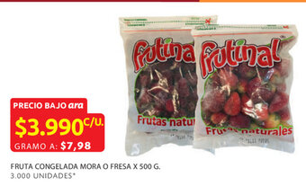 Ara Fruta congelada mora o fresa x 500 g. oferta