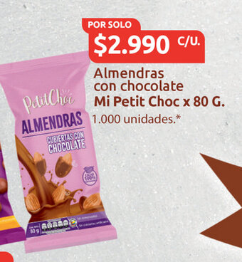 Ara Almendras con chocolate mi petit choc x 80 g. oferta