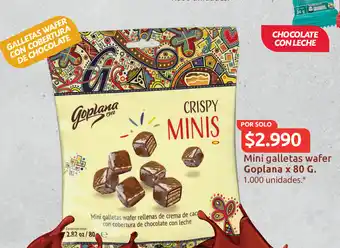 Ara Mini galletas wafer goplana x 80 g. oferta