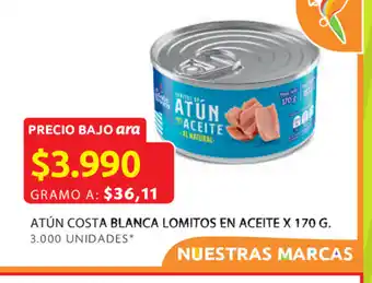 Ara Atún costa blanca lomitos en aceite x 170 g. oferta