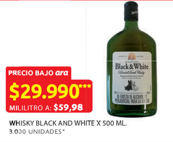 Ara Whisky black and white x 500 ml. oferta