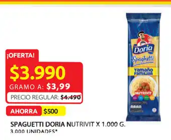 Ara Spaguetti doria nutrivit x 1.000 g. oferta