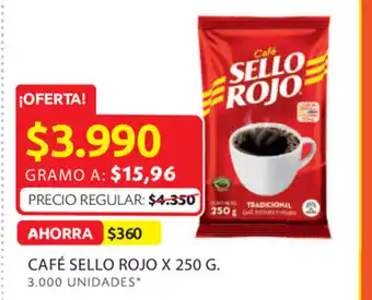 Ara Café sello rojo x 250 g. oferta