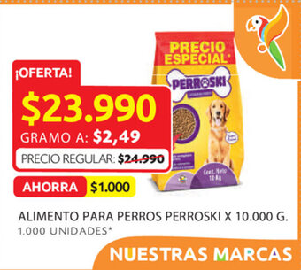 Ara Alimento para perros perroski x 10.000 g. oferta