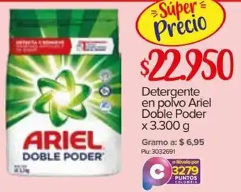 Super Inter Ariel Detergente en Polvo Doble Poder x 3300 g oferta