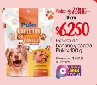 Super Inter Puki Galleta de banano y canela x 100g oferta
